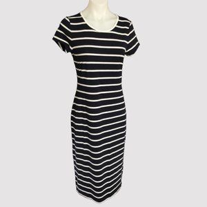 The Limited SMALL t-shirt dress striped midi